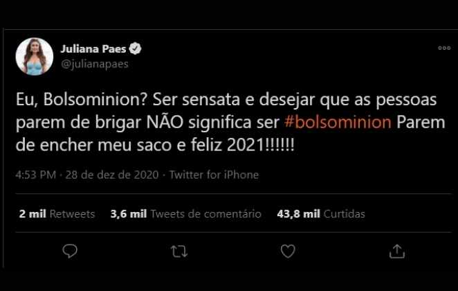 Publicação de Juliana Paes