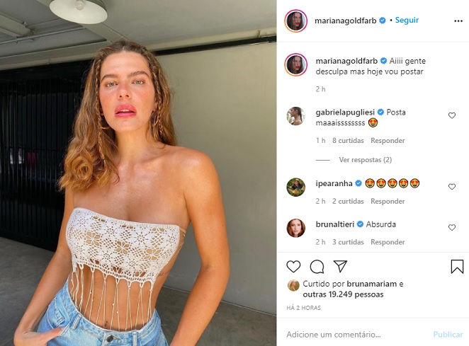 Mariana Goldfarb posa linda no Instagram 