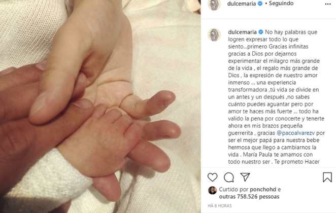 Postagem de Dulce Maria