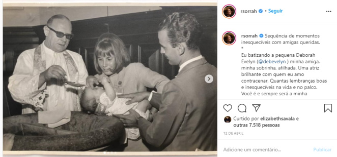 Renata Sorrah confirmando seu parentesco com Deborah Evelyn