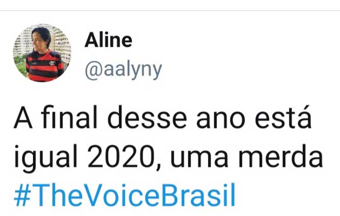 Opinião de internauta sobre a final do The Voice Brasil