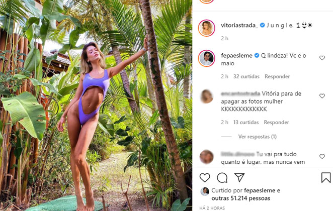 Vitória Strada lacrando com seu maiô cavado