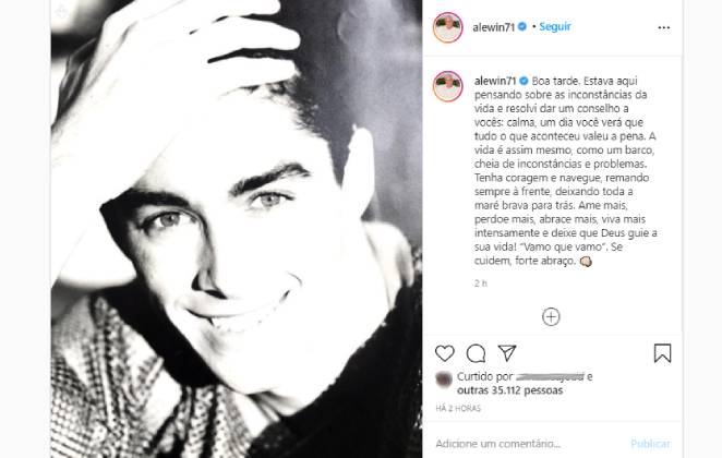 Alexandre Correa refletiu sobre a via em publicação no Instagram