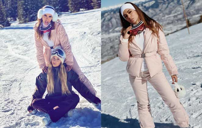 Anitta se divertiu com amigas na neve