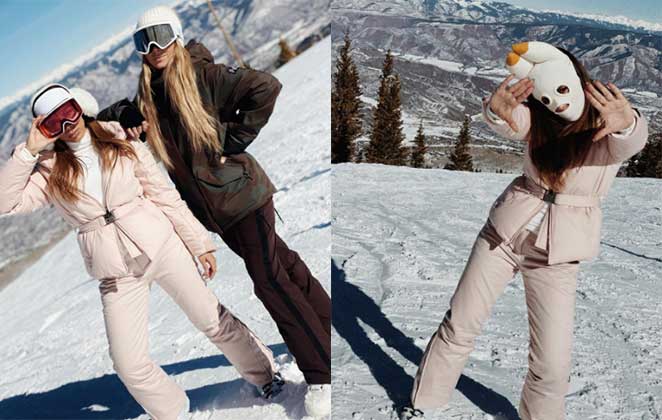 Anitta fez um mini ensaio com as amigas na neve