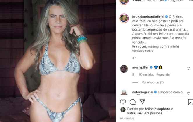 Postagem de Bruna Lombardi