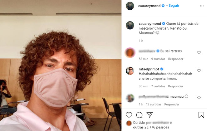 Ator gravando sua próxima novela da Globo