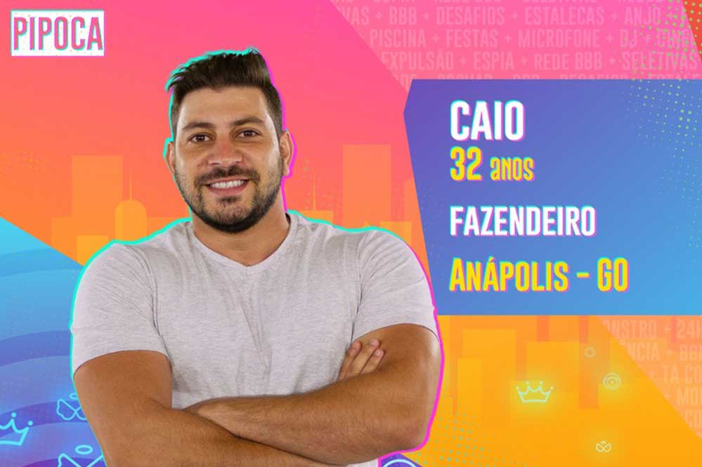 O fazendeiro Caio tem 32 anos e é natural de Anápolis, em Goiás. Trabalha na propriedade de seu pai, onde plantam soja e milho e criam gado