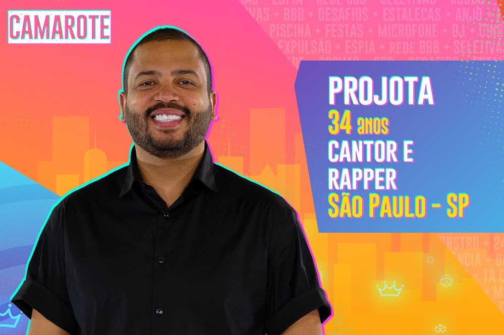 O cantor e rapper Projota, de 34 anos, nasceu em São Paulo e encontrou no rap uma identificação com assuntos que, segundo ele, nenhum outro ritmo tratava – a vivência na periferia, o preconceito