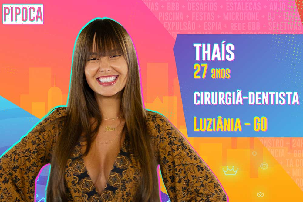 A cirurgiã-dentista Thaís, de 27 anos, é natural de Luziânia, cidade do interior de Goiás. Especializada em Odontopediatria, hoje atende em uma clínica popular de sua região