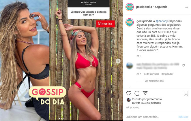 Hariany Almeida nega participação do De Férias com o Ex