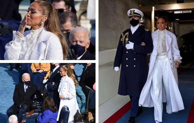 Detalhes da presença elegante de J.Lo na posse de Joe Biden