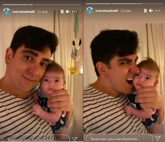 Marcelo Adnet encanta em fotos com a filha Alice