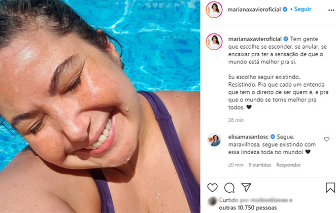 Mariana Xavier é uma incansável militante da causa gordofobia 
