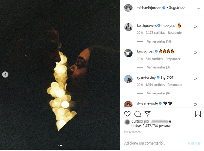 Michael B. Jordan com a namorada, Lori Harvey