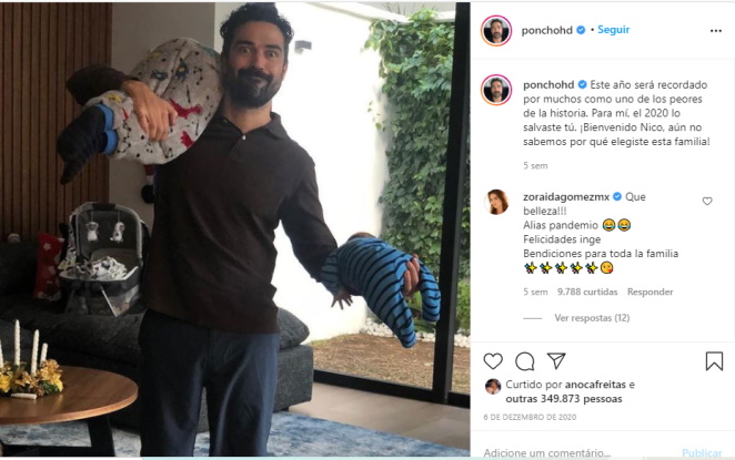 Publicação do cantor nas redes sociais