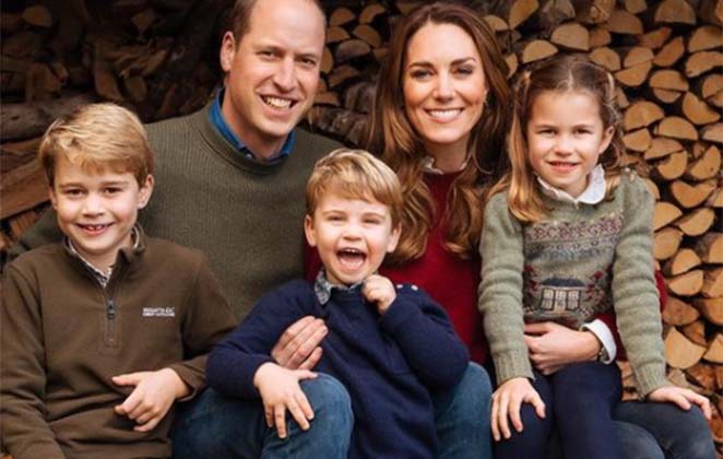 Príncipe William e Kate Middleton sempre compartilham fotos com os filhos