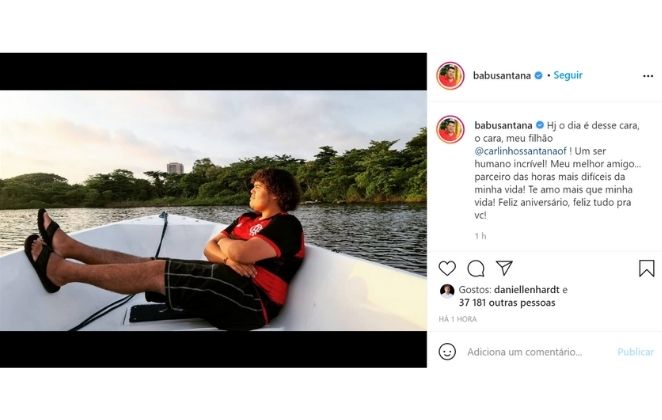 Babu faz homenagem para filho no Instagram em aniversário