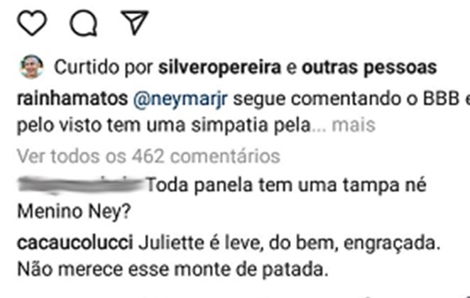 Cacau Colucci opina sobre o jogo