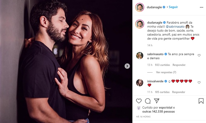 Duda Nagle se declara para Sabrina Sato