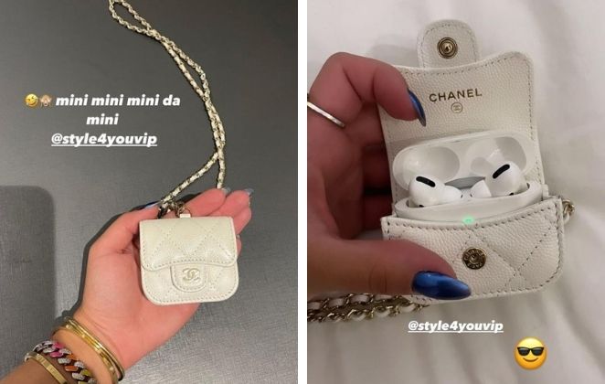 Flávia Pavanelli exibe capa luxuosa para fone de ouvido sem fio