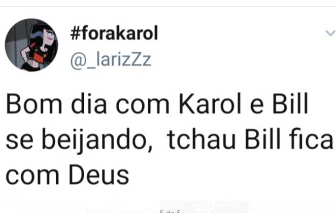 Internauta não se conforma com beijo de Karol e Arcrebiano