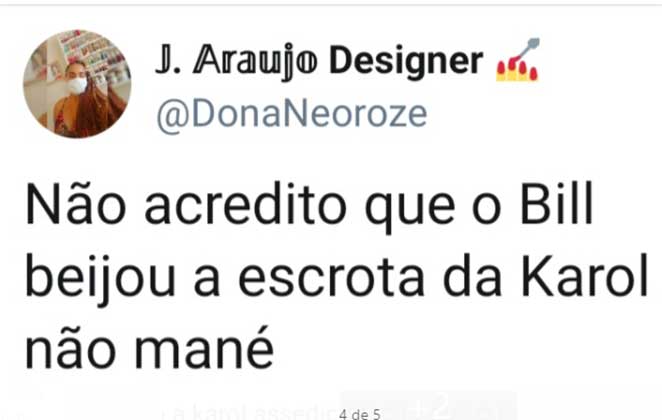 Internauta não se conforma com beijo de Karol e Arcrebiano