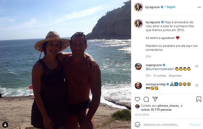 Kyra Gracie relembra primeira foto ao lado de Malvino Salvador