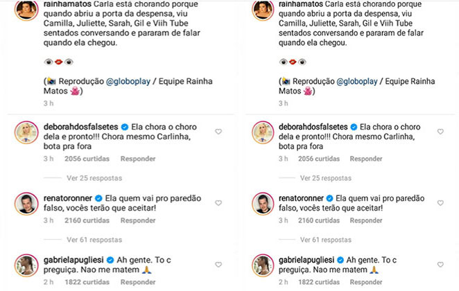 Gabriela Pugliesi palpita sobre postura de Carla Diaz no jogo