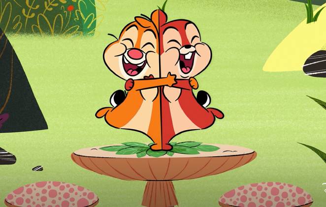 Tico e Teco em cena da série animada Chip ‘N’ Dale: Park Life