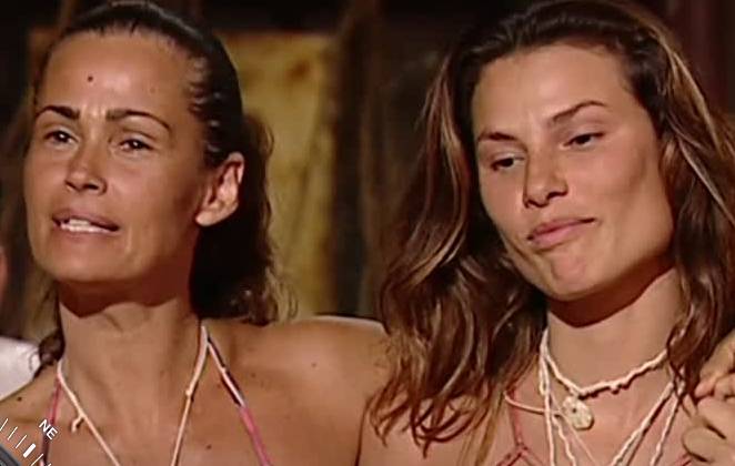 Dayane Mello no programa L'isola dei famosi (A Ilha dos Famosos). Modelo foi eliminada no primeiro