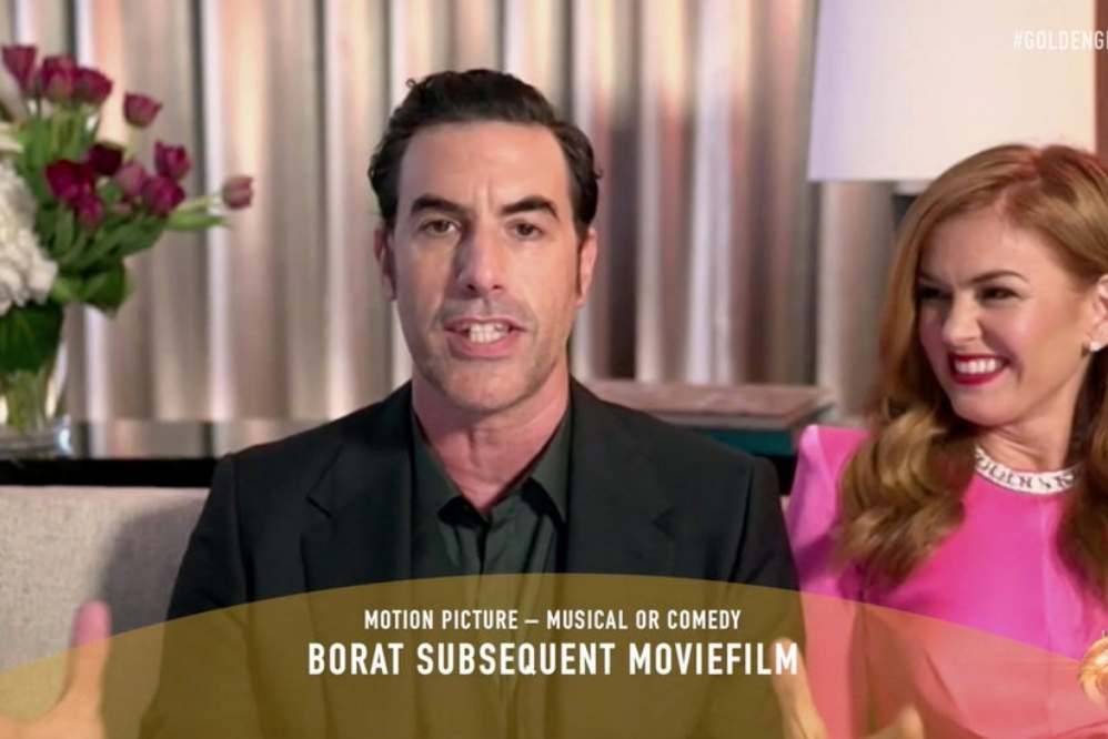 Melhor ator em filme - Musical ou comédia: Sacha Baron Cohen, Borat: fita de cinema seguinte