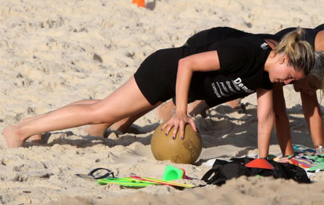 Apresentadora deu um duro danado nos treinos