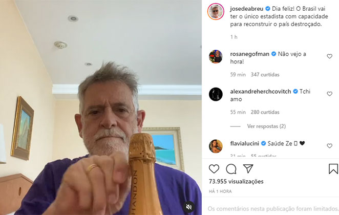 José de Abreu comemorou a soltura de Lula