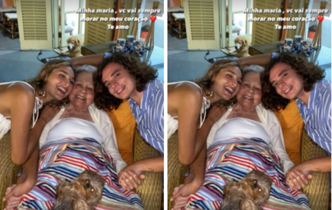 Sasha com Maria e o noivo, João Figueiredo