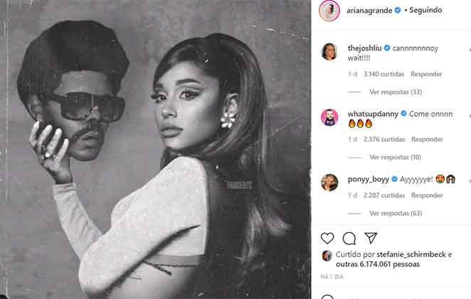 The Weeknd e Ariana Grande se unem em nova colaboração