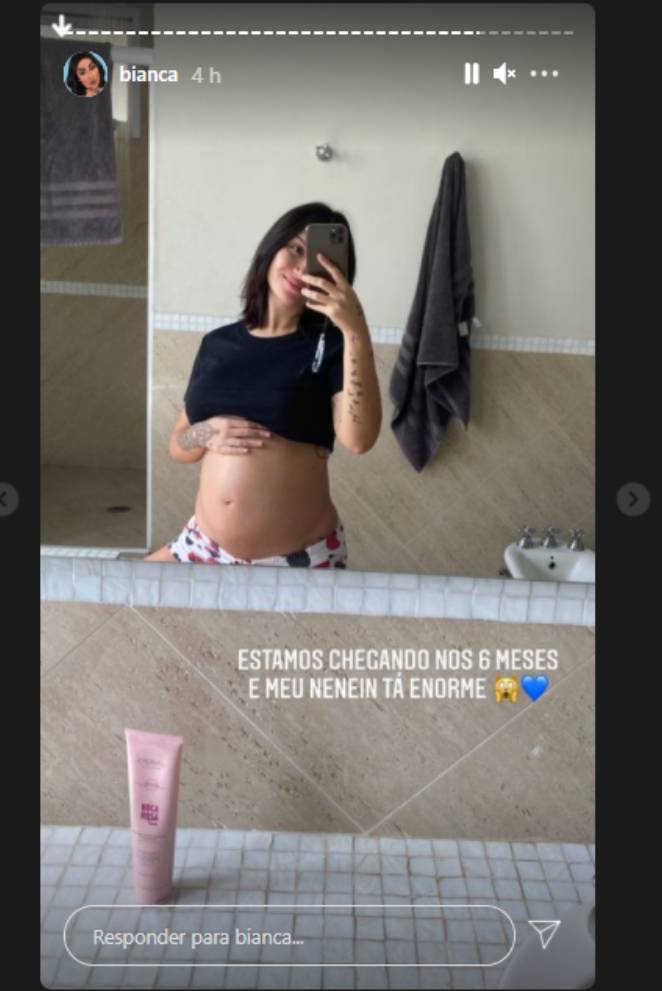 Bianca Andrade, a Boca Rosa, exibiu barriguinha grávida de seis meses