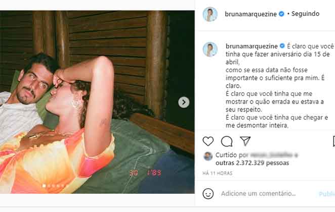 Bruna Marquezine se derrete por Enzo Celulari em post de aniversário