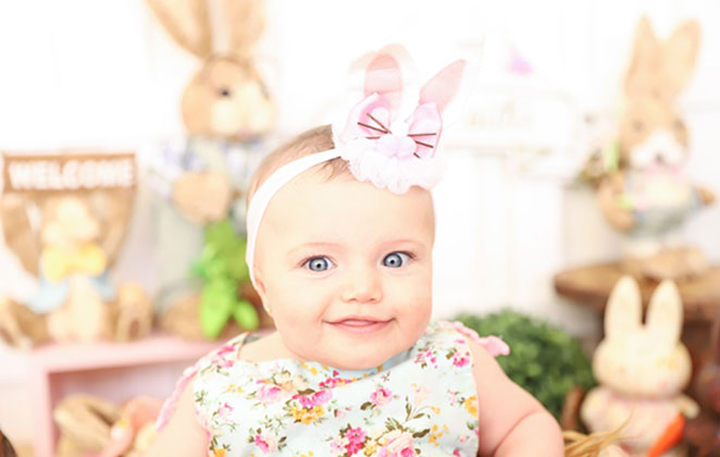 Filha de Júlia Pereira roubou a cena em ensaio de Páscoa