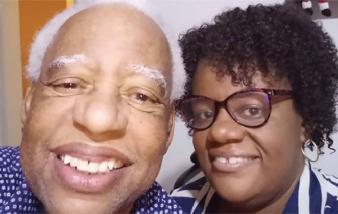 João Acaiabe com a filha Thais