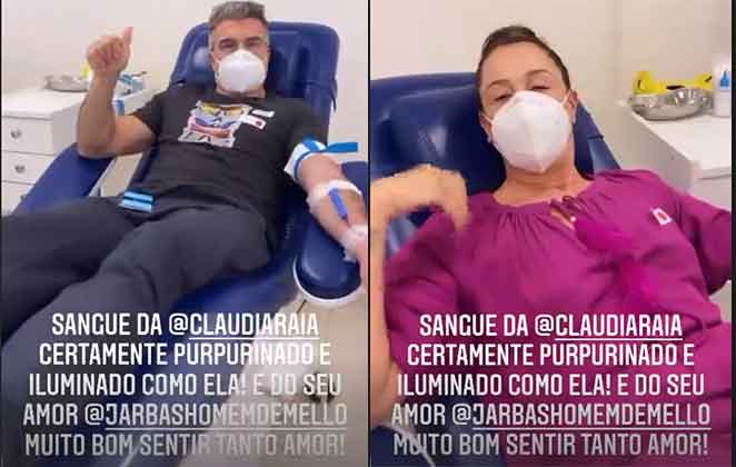Jarbas Homem de Mello e Claudia Raia doam sangue para Paulo Gustavo
