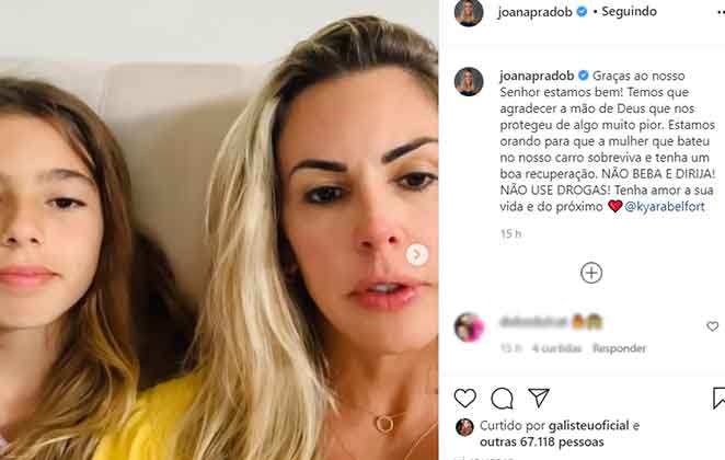 Joana Prado fala sobre acidente
