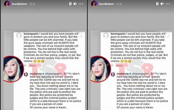 Madonna rebate seguidor na web