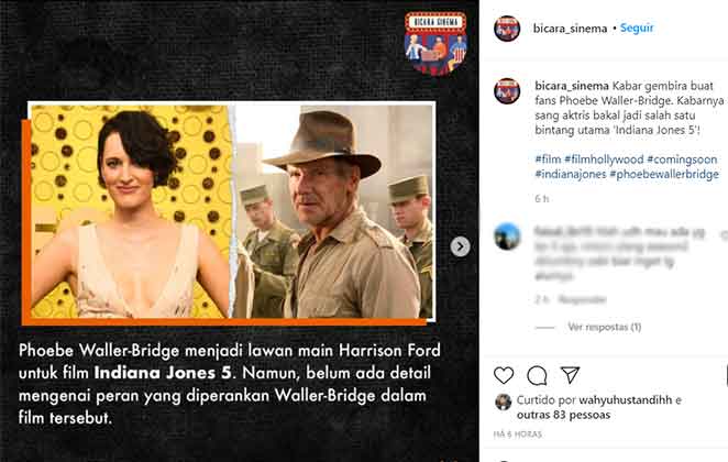 Phoebe Waller-Bridge vai atuar no novo filme de Harrison Ford