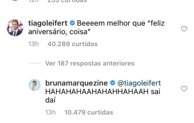 Tiago Leifert comenta declaração de Bruna Marquezine a Enzo Celulari