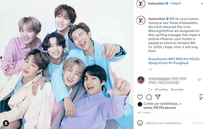 BTS firma parceria com a Louis Vuitton