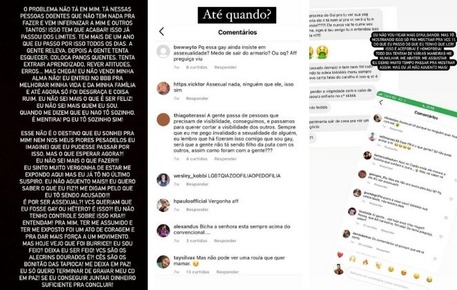 Victor Hugo expõe ataques nas redes sociais