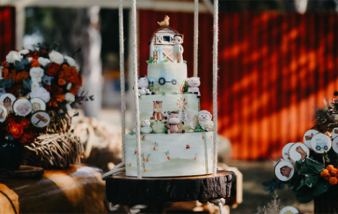 Bolo do aniversariante Theo deixou os internautas com água na boca