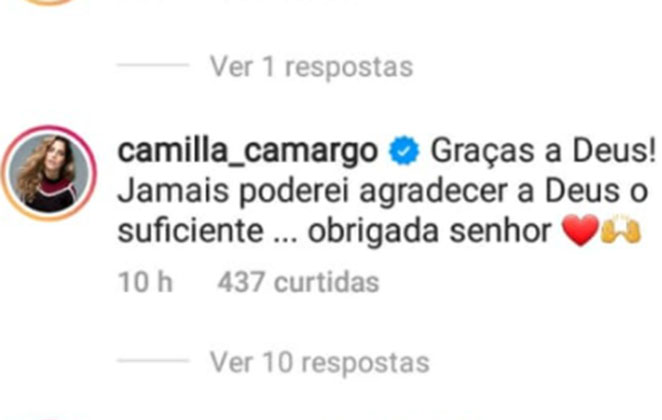 Camilla Camargo demonstrou todo seu sentimento a Zezé 