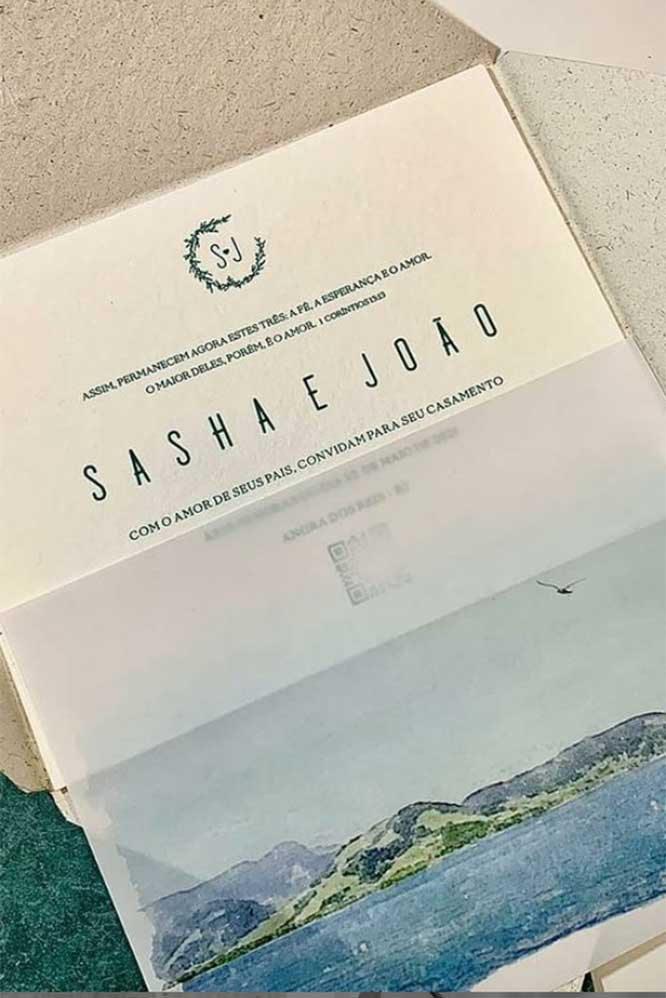 O convite preparado pelo @personalisee